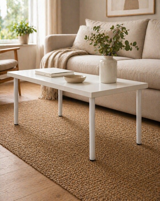 Bordsben Ø30 mm x 50 cm Stål Vit Home>it